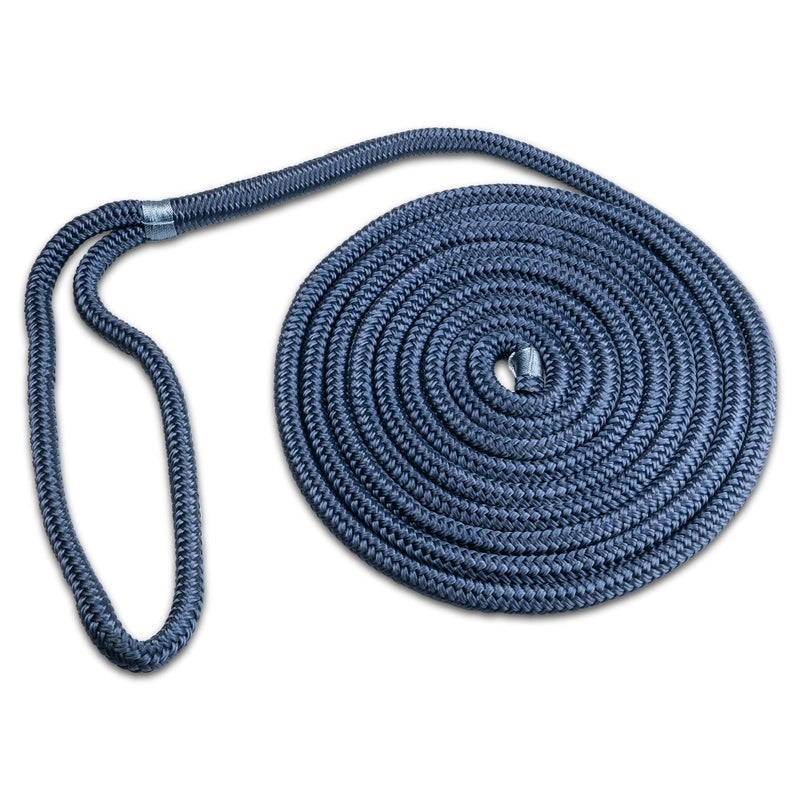 ACY Marine Double Braided Nylon Dock Line (Navy, 1/2-Inch x 25-Feet) - Image 1